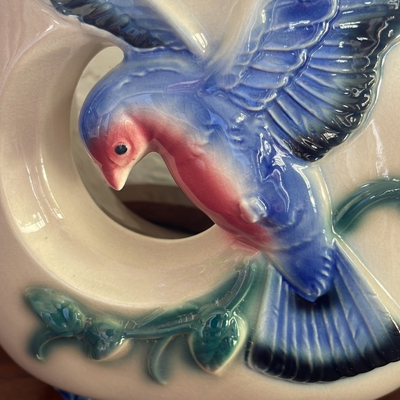 Vintage Royal Copley MCM Pottery Bird Vase/Planter - Picture 2 of 12